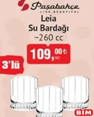 PAŞABAHÇE LEİA SU BARDAĞI 260 CC 3'LÜ PAŞABAHÇE LEİA SU BARDAĞI 260 CC 3'LÜ